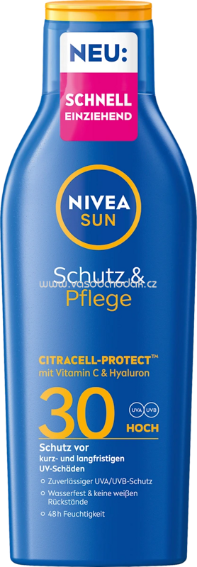 NIVEA SUN Sonnenmilch Schutz & Pflege LSF 30, 200 ml NIVEA SUN Sonnenmilch Schutz & Pflege LSF 30, 200 ml