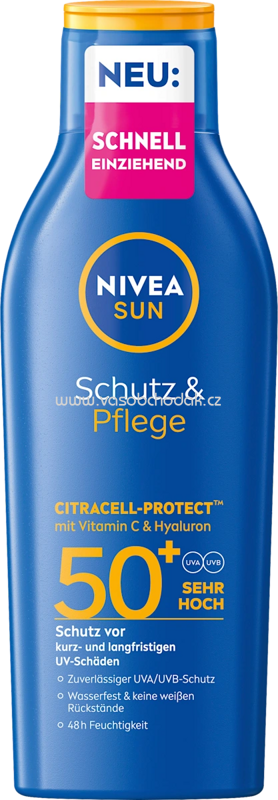NIVEA SUN Sonnenmilch Schutz & Pflege LSF 50+, 200 ml NIVEA SUN Sonnenmilch Schutz & Pflege LSF 50+, 200 ml