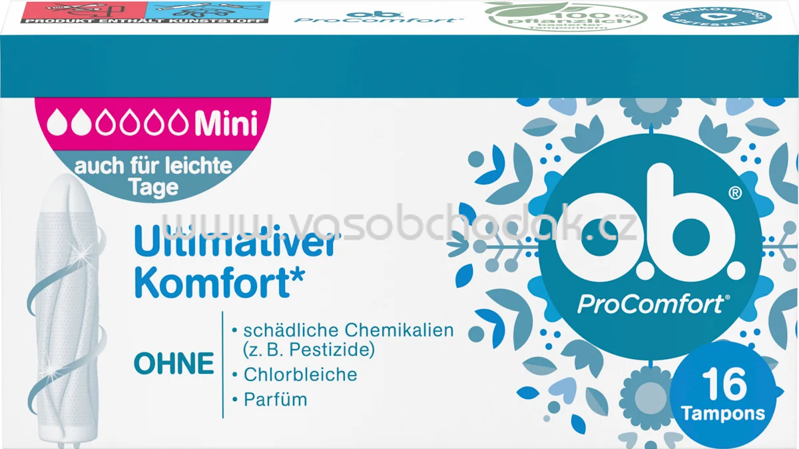 o.b. Tampons ProComfort Mini, 16 St o.b. Tampons ProComfort Mini, 16 St