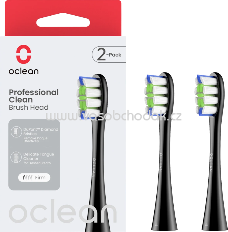 Oclean Aufsteckbürsten Professional Clean schwarz, 2 St Oclean Aufsteckbürsten Professional Clean schwarz, 2 St