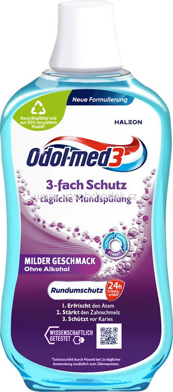 Odol med 3 Mundspülung 3-fach Schutz, 500 ml Odol med 3 Mundspülung 3-fach Schutz, 500 ml