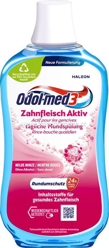 Odol med 3 Mundspülung Zahnfleisch Aktiv, 500 ml Odol med 3 Mundspülung Zahnfleisch Aktiv, 500 ml