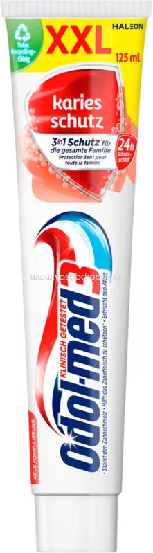 Odol med 3 Zahnpasta Kariesschutz, 125 ml Odol med 3 Zahnpasta Kariesschutz, 125 ml