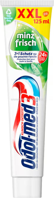 Odol med 3 Zahnpasta Minzfrisch, 125 ml