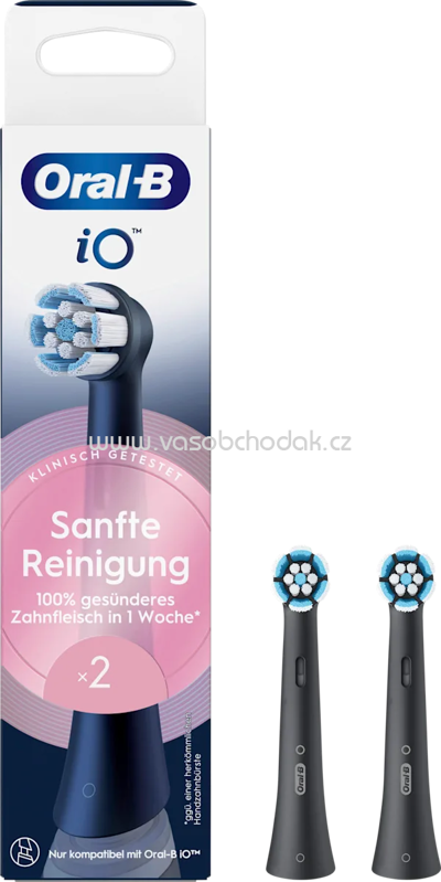 Oral-B Aufsteckbürste iO Sanfte Reinigung schwarz, 2 St Oral-B Aufsteckbürste iO Sanfte Reinigung schwarz, 2 St