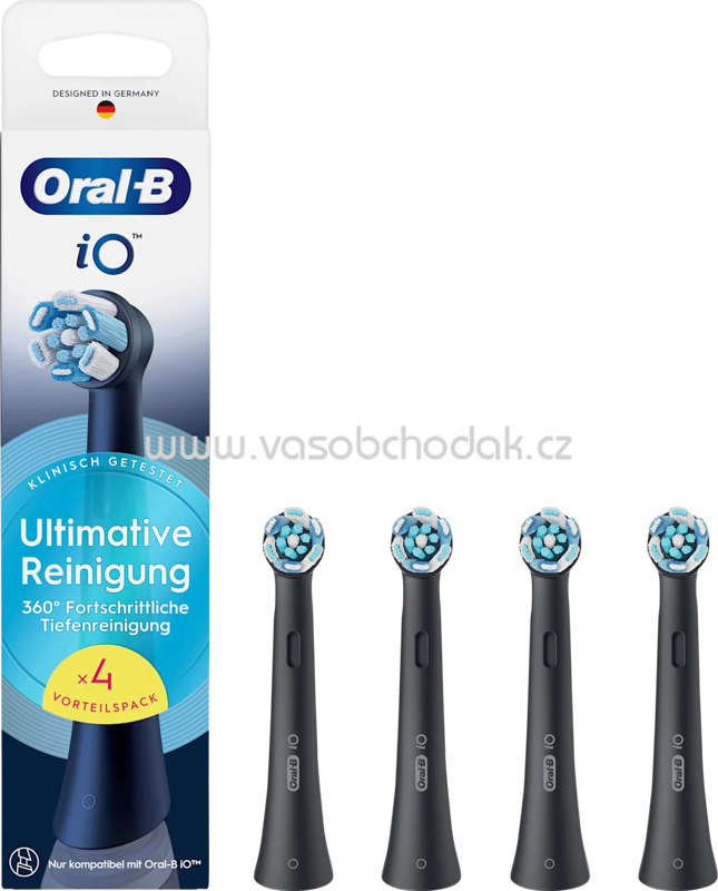Oral-B Aufsteckbürste iO Ultimative Reinigung schwarz, 4 St Oral-B Aufsteckbürste iO Ultimative Reinigung schwarz, 4 St