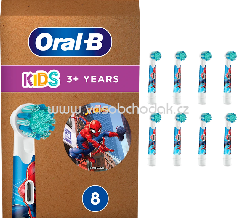 Oral-B Aufsteckbürsten Kinder Spiderman, ab 3 Jahren, extra weich, 8 St Oral-B Aufsteckbürsten Kinder Spiderman, ab 3 Jahren, extra weich, 8 St