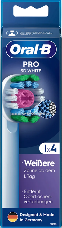 Oral-B Aufsteckbürsten PRO 3D White, 4 St Oral-B Aufsteckbürsten PRO 3D White, 4 St