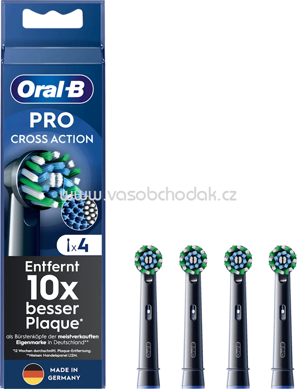 Oral-B Aufsteckbürsten PRO CrossAction schwarz, 4 St Oral-B Aufsteckbürsten PRO CrossAction schwarz, 4 St