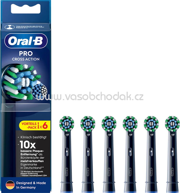 Oral-B Aufsteckbürsten PRO CrossAction schwarz, 6 St Oral-B Aufsteckbürsten PRO CrossAction schwarz, 6 St
