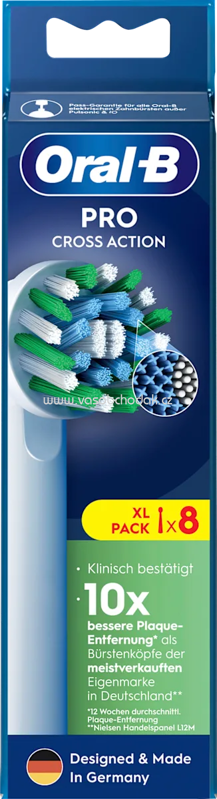 Oral-B Aufsteckbürsten PRO CrossAction weiss, 8 St Oral-B Aufsteckbürsten PRO CrossAction weiss, 8 St