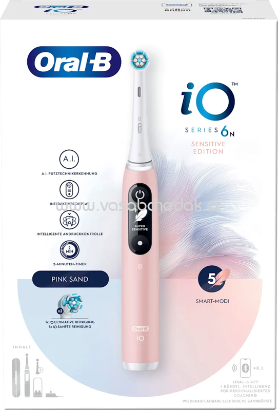 Oral-B Elektrische Zahnbürste iO Series 6 Pink Sand, 1 St Oral-B Elektrische Zahnbürste iO Series 6 Pink Sand, 1 St