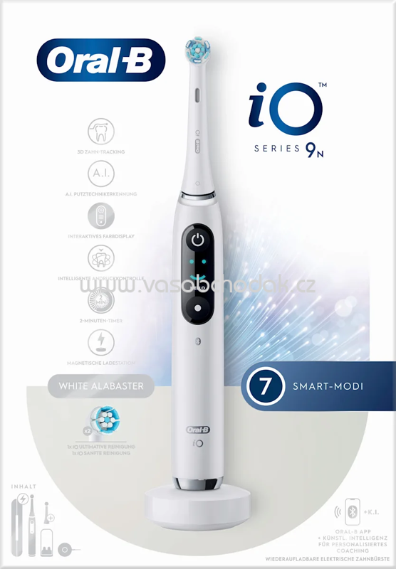 Oral-B Elektrische Zahnbürste iO Series 9 White Alabaster, 1 St Oral-B Elektrische Zahnbürste iO Series 9 White Alabaster, 1 St