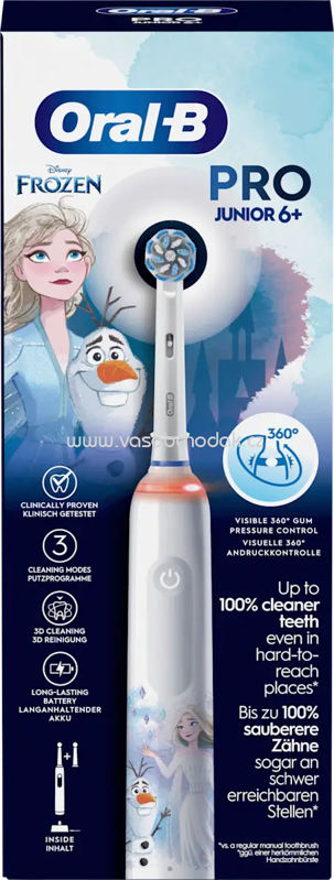 Oral-B Elektrische Zahnbürste Kinder PRO Junior Frozen, ab 6 Jahren, 1 St Oral-B Elektrische Zahnbürste Kinder PRO Junior Frozen, ab 6 Jahren, 1 St