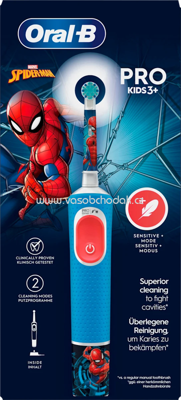 Oral-B Elektrische Zahnbürste Vitality PRO Kinder Spiderman, ab 3 Jahren, 1 St Oral-B Elektrische Zahnbürste Vitality PRO Kinder Spiderman, ab 3 Jahren, 1 St