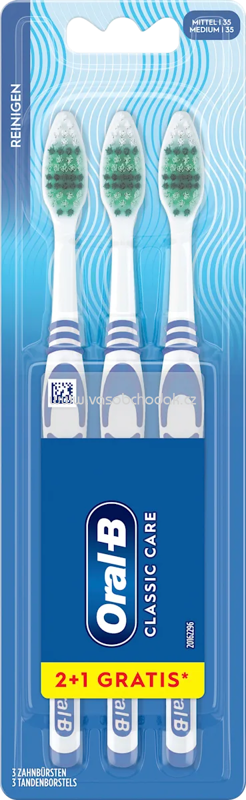 Oral-B Zahnbürste Classic Care mittel, 3 St Oral-B Zahnbürste Classic Care mittel, 3 St