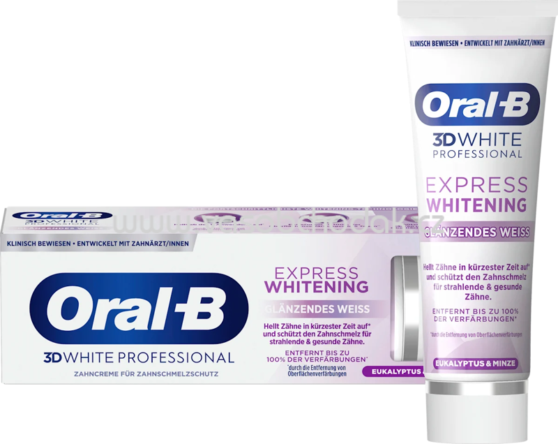 Oral-B Zahnpasta 3D White Professional Express Whitening glänzendes Weiss, 75 ml Oral-B Zahnpasta 3D White Professional Express Whitening glänzendes Weiss, 75 ml