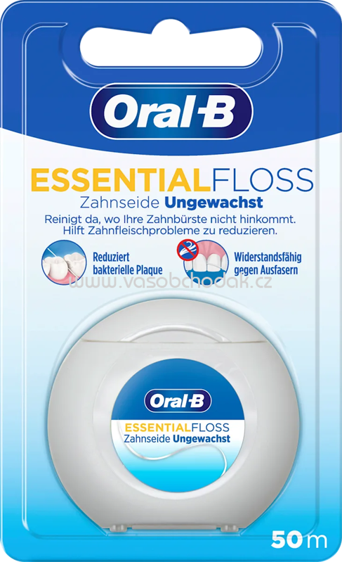 Oral-B Zahnseide Essential Floss ungewachst, 50 m