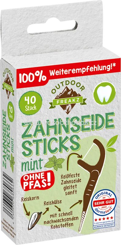 Outdoor Freakz Zahnseidesticks Mint, 40 St Outdoor Freakz Zahnseidesticks Mint, 40 St