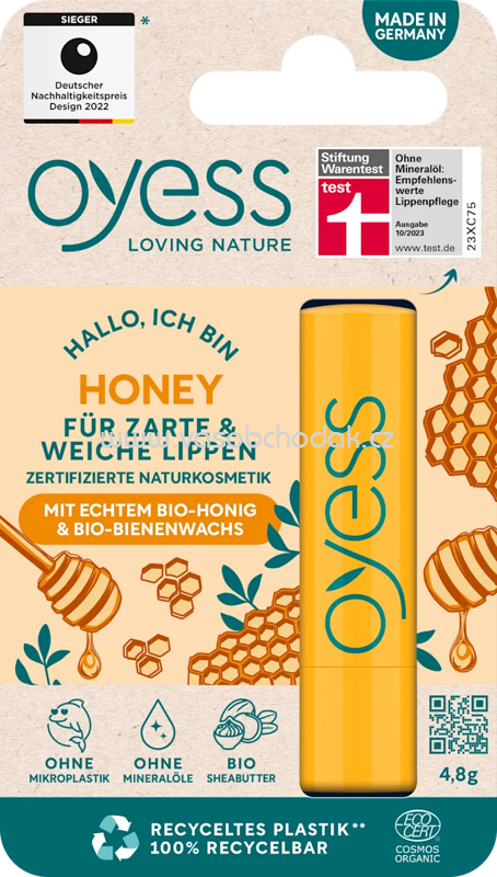 oyess Lippenpflege Honey, 4,8 g