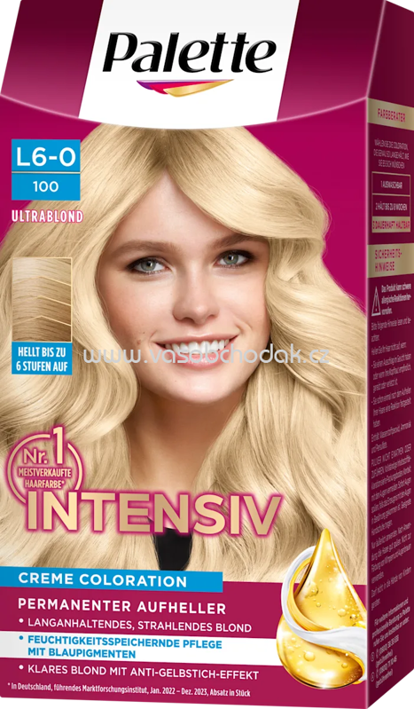 Palette Intensive Color Creme Haare Aufheller L6-0/100 Ultrablond, 1 St Palette Intensive Color Creme Haare Aufheller L6-0/100 Ultrablond, 1 St