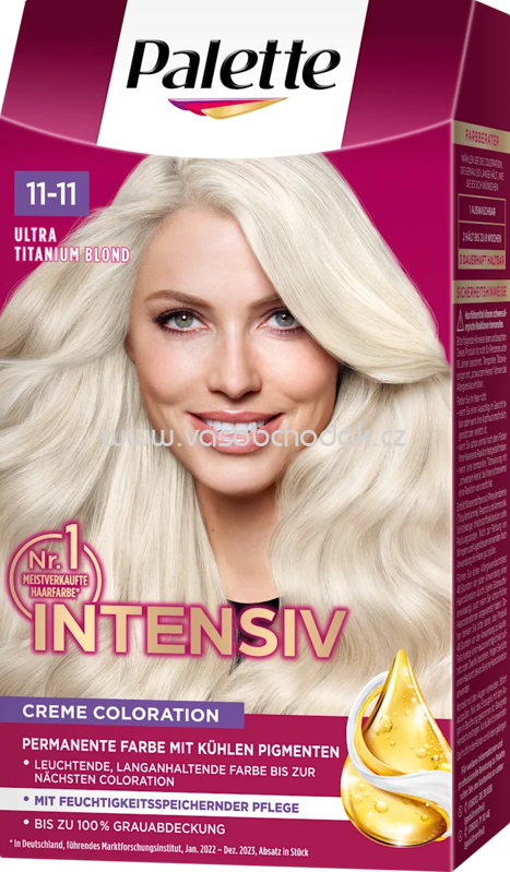 Palette Intensive Color Creme Haarfarbe 11-11 Ultra Titanium Blond, 1 St Palette Intensive Color Creme Haarfarbe 11-11 Ultra Titanium Blond, 1 St