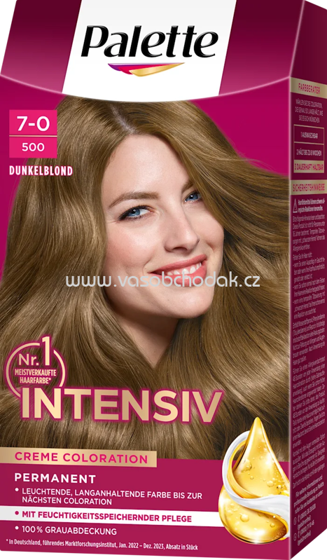 Palette Intensive Color Creme Haarfarbe 7-0-500 Dunkelblond, 1 St Palette Intensive Color Creme Haarfarbe 7-0-500 Dunkelblond, 1 St