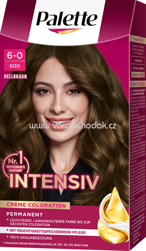 Palette Intensive Color Creme Haarfarbe 6-0/600 Hellbraun, 1 St Palette Intensive Color Creme Haarfarbe 6-0/600 Hellbraun, 1 St