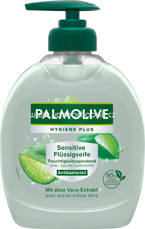 Palmolive Flüssigseife sensitive Hygiene-Plus mit Aloe Vera-Extrakt, 300 ml Palmolive Flüssigseife sensitive Hygiene-Plus mit Aloe Vera-Extrakt, 300 ml