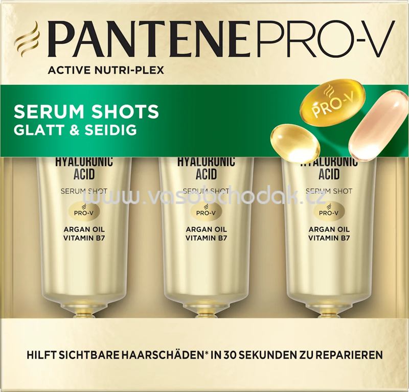 PANTENE PRO-V Haarkur Rescue Shots Glatt & Seidig, 3 x 15 ml, 45 ml