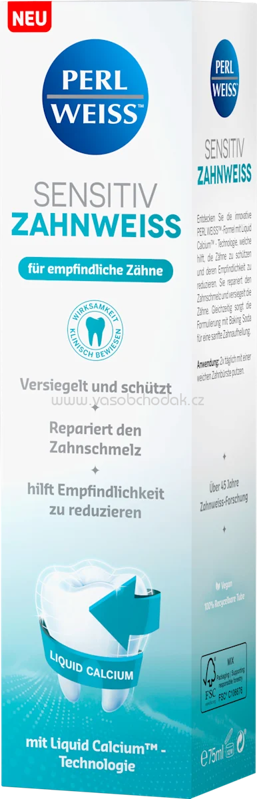 Perlweiss Zahnpasta Zahnweiss Sensitiv, 75 ml Perlweiss Zahnpasta Zahnweiss Sensitiv, 75 ml