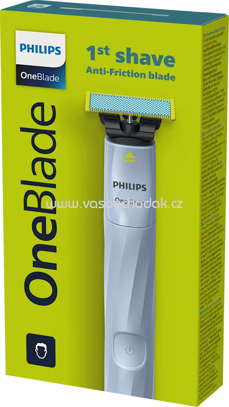 PHILIPS OneBlade Elektrischer Rasierer, OneBlade Face First Shave QP1324/20, 1 St