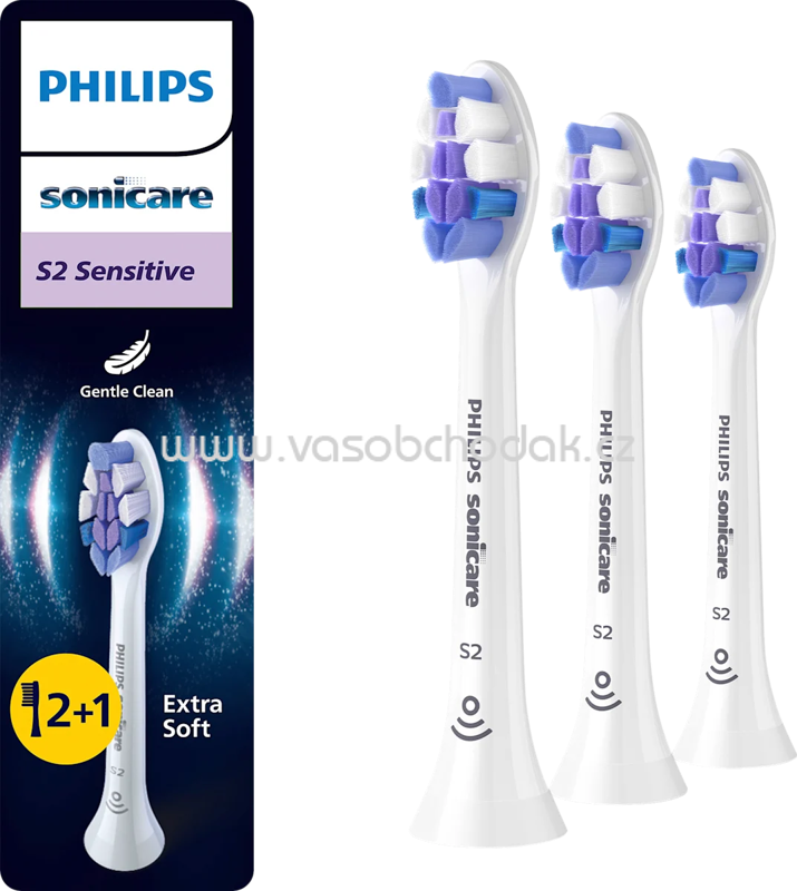 Philips Sonicare Aufsteckbürsten S2 Sensitive weiß, 2 St Philips Sonicare Aufsteckbürsten S2 Sensitive weiß, 2 St