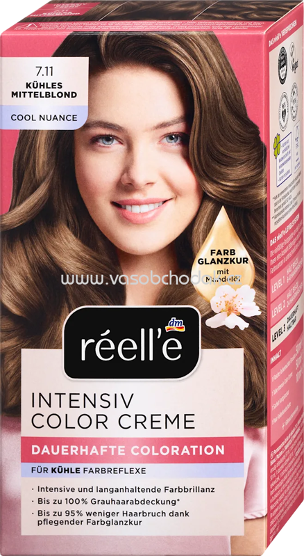 réell‘e Haarfarbe 7.11 Kühles Mittelblond, 1 St