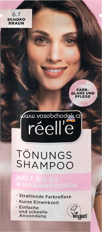 réell‘e Tönungsshampoo 6.7 Schokobraun, 14 ml