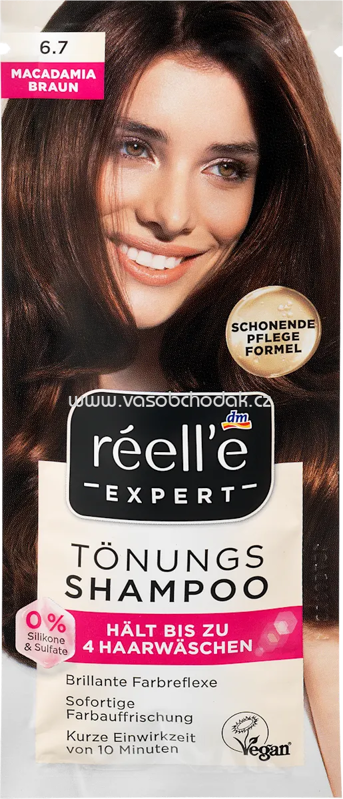 réell‘e EXPERT Tönungsshampoo 6.7 Macadamiabraun, 25 ml réell‘e EXPERT Tönungsshampoo 6.7 Macadamiabraun, 25 ml