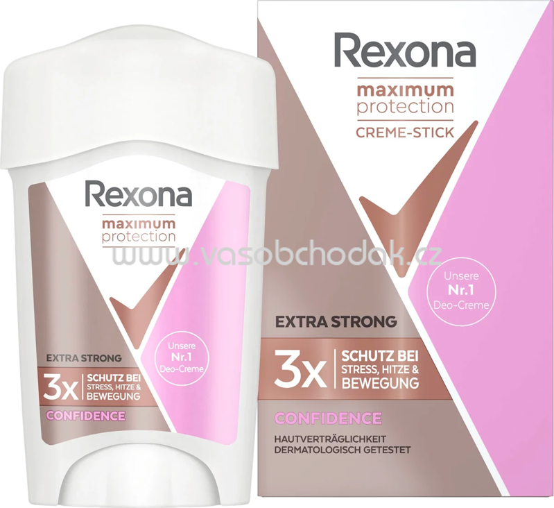 Rexona Antitranspirant Deocreme Maximum Protection Confidence, 45 ml Rexona Antitranspirant Deocreme Maximum Protection Confidence, 45 ml
