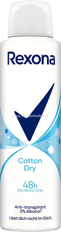 Rexona Antitranspirant Deospray cotton dry, 150 ml Rexona Antitranspirant Deospray cotton dry, 150 ml