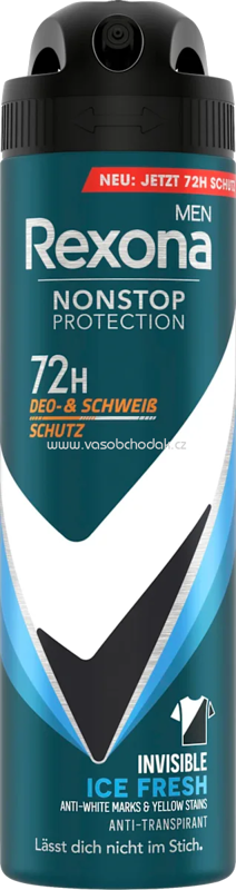Rexona men Antitranspirant Deospray Nonstop Protection Invisible Ice Fresh, 150 ml
