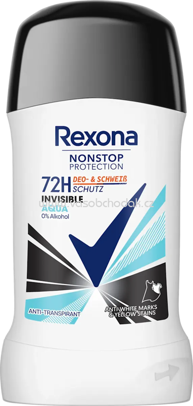 Rexona Antitranspirant Deostick Nonstop Protection Invisible Aqua, 50 ml Rexona Antitranspirant Deostick Nonstop Protection Invisible Aqua, 50 ml