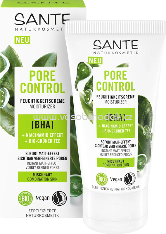 SANTE NATURKOSMETIK Feuchtigkeitscreme Pore Control, 50 ml SANTE NATURKOSMETIK Feuchtigkeitscreme Pore Control, 50 ml