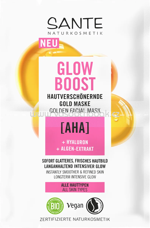 SANTE NATURKOSMETIK Gesichtsmaske Glow Boost AHA, 2x4 ml, 8 ml SANTE NATURKOSMETIK Gesichtsmaske Glow Boost AHA, 2x4 ml, 8 ml
