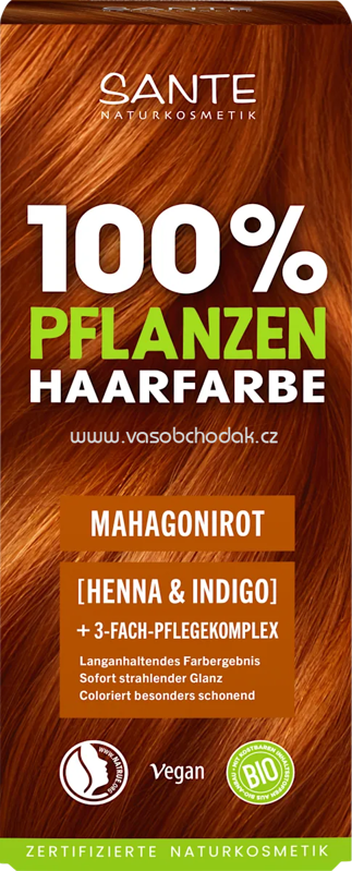 SANTE NATURKOSMETIK Pflanzenhaarfarbe Mahagonirot, 100 g SANTE NATURKOSMETIK Pflanzenhaarfarbe Mahagonirot, 100 g