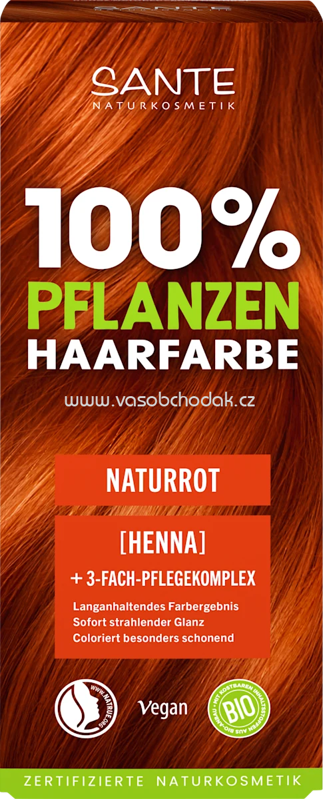 SANTE NATURKOSMETIK Pflanzenhaarfarbe Naturrot, 100 g