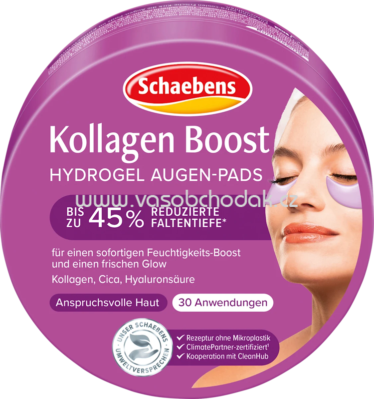 Schaebens Augenpads Hydrogel Kollagen Boost Tiegel 30 Paar, 60 St Schaebens Augenpads Hydrogel Kollagen Boost Tiegel 30 Paar, 60 St