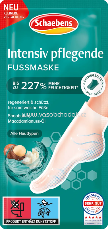 Schaebens Fußmaske Socken intensive Pflege mit Sheabutter & Macadamia 1 Paar, 2 St Schaebens Fußmaske Socken intensive Pflege mit Sheabutter & Macadamia 1 Paar, 2 St