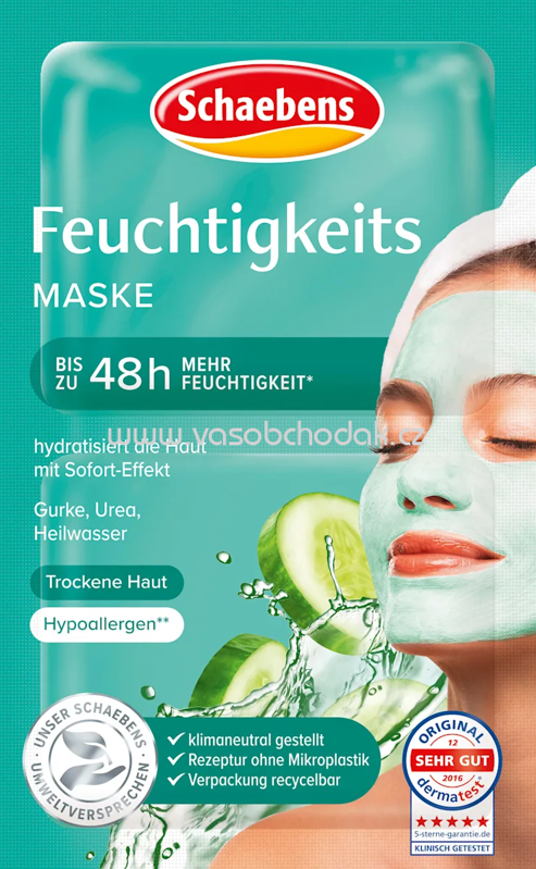 Schaebens Gesichtsmaske Feuchtigkeit 10 St x2x5 ml, 100 ml Schaebens Gesichtsmaske Feuchtigkeit 10 St x2x5 ml, 100 ml