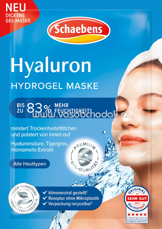 Schaebens Gesichtsmaske Hyaluron Hydrogel, 1 St Schaebens Gesichtsmaske Hyaluron Hydrogel, 1 St