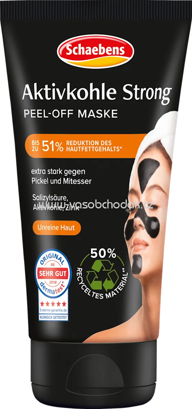 Schaebens Gesichtsmaske peel off Aktivkohle Strong, 75 ml