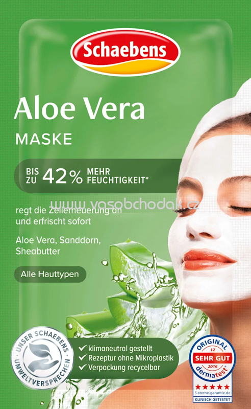 Schaebens Gesichtsmasken Aloe Vera (10 St.x2x5 ml), 100 ml Schaebens Gesichtsmasken Aloe Vera (10 St.x2x5 ml), 100 ml